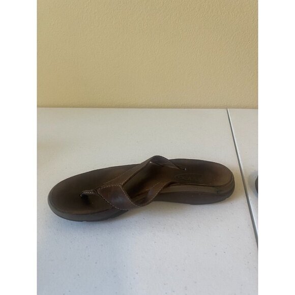 Chaco Sz 6 M Brown Flip Flop Leather Women Sandals - Picture 4 of 15
